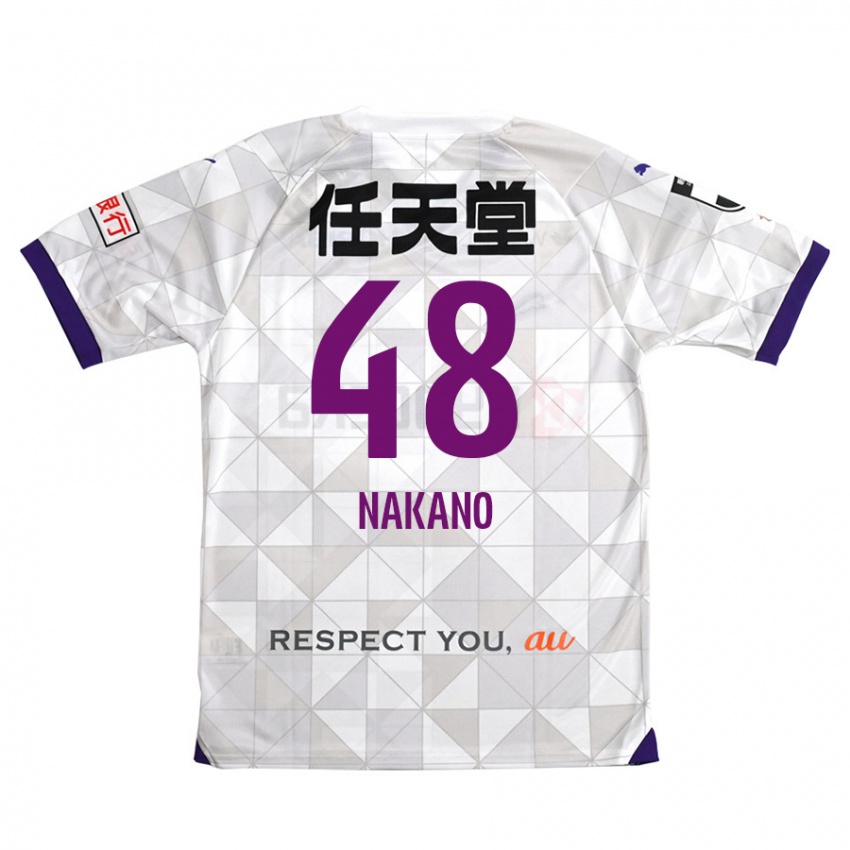 Kinder Ryuma Nakano #48 Weiß Lila Auswärtstrikot Trikot 2024/25 T-Shirt Schweiz