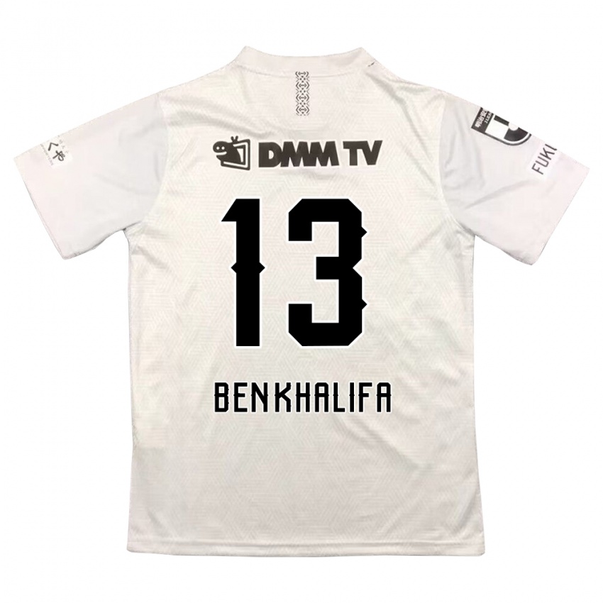 Kinder Nassim Ben Khalifa #13 Grauschwarz Auswärtstrikot Trikot 2024/25 T-Shirt Schweiz