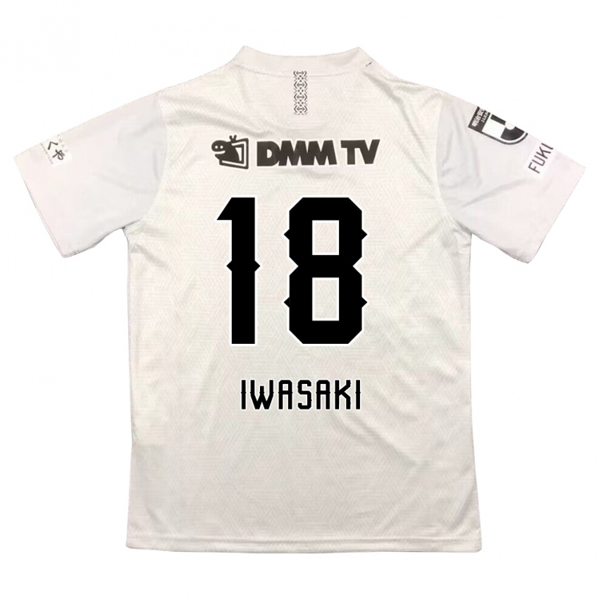 Kinder Yuto Iwasaki #18 Grauschwarz Auswärtstrikot Trikot 2024/25 T-Shirt Schweiz