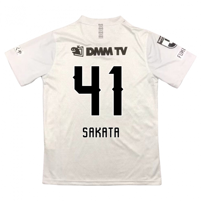 Kinder Daiki Sakata #41 Grauschwarz Auswärtstrikot Trikot 2024/25 T-Shirt Schweiz