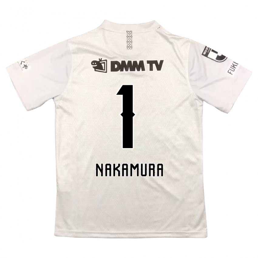 Kinder Seigo Nakamura #1 Grauschwarz Auswärtstrikot Trikot 2024/25 T-Shirt Schweiz