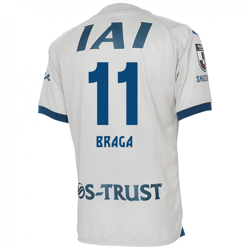 Kinder Lucas Braga #11 Weiß Blau Auswärtstrikot Trikot 2024/25 T-Shirt Schweiz