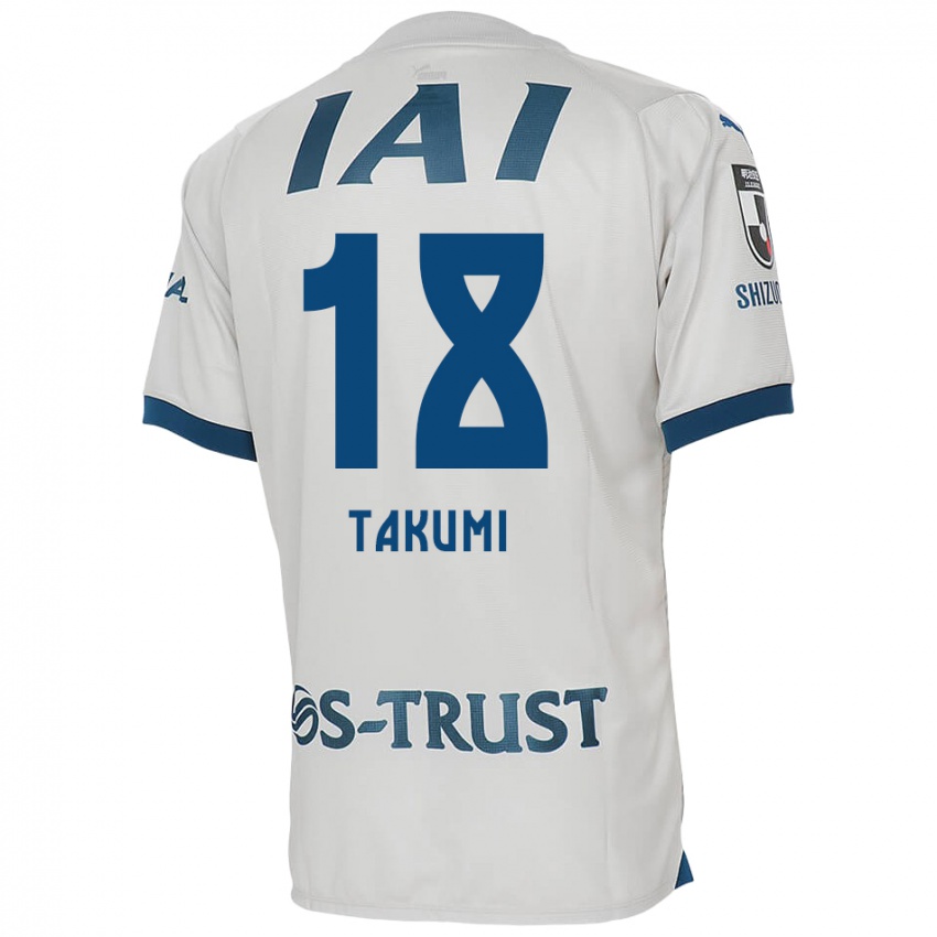 Kinder Takumi Kato #18 Weiß Blau Auswärtstrikot Trikot 2024/25 T-Shirt Schweiz