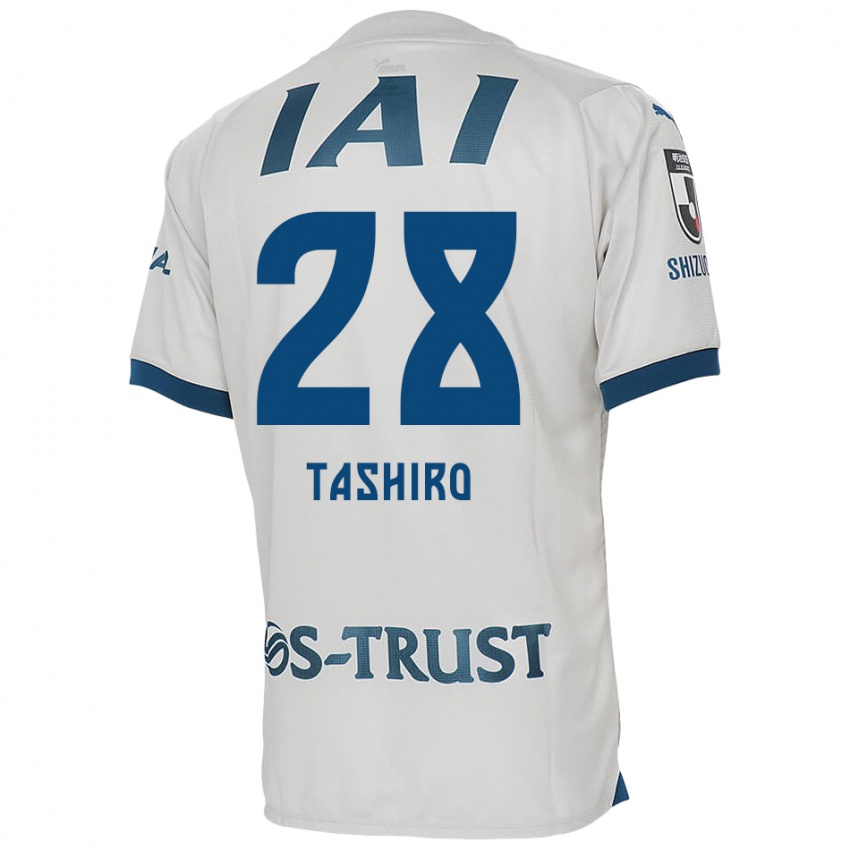 Kinder Hiroto Tashiro #28 Weiß Blau Auswärtstrikot Trikot 2024/25 T-Shirt Schweiz