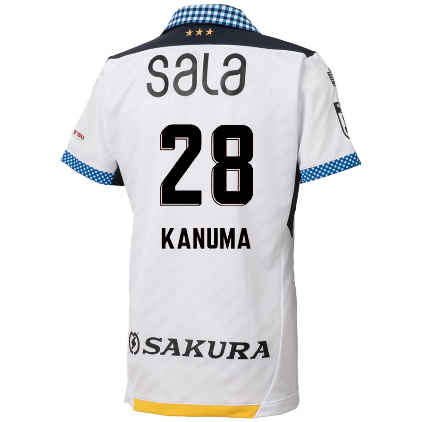 Kinder Naoki Kanuma #28 Weiß Schwarz Auswärtstrikot Trikot 2024/25 T-Shirt Schweiz