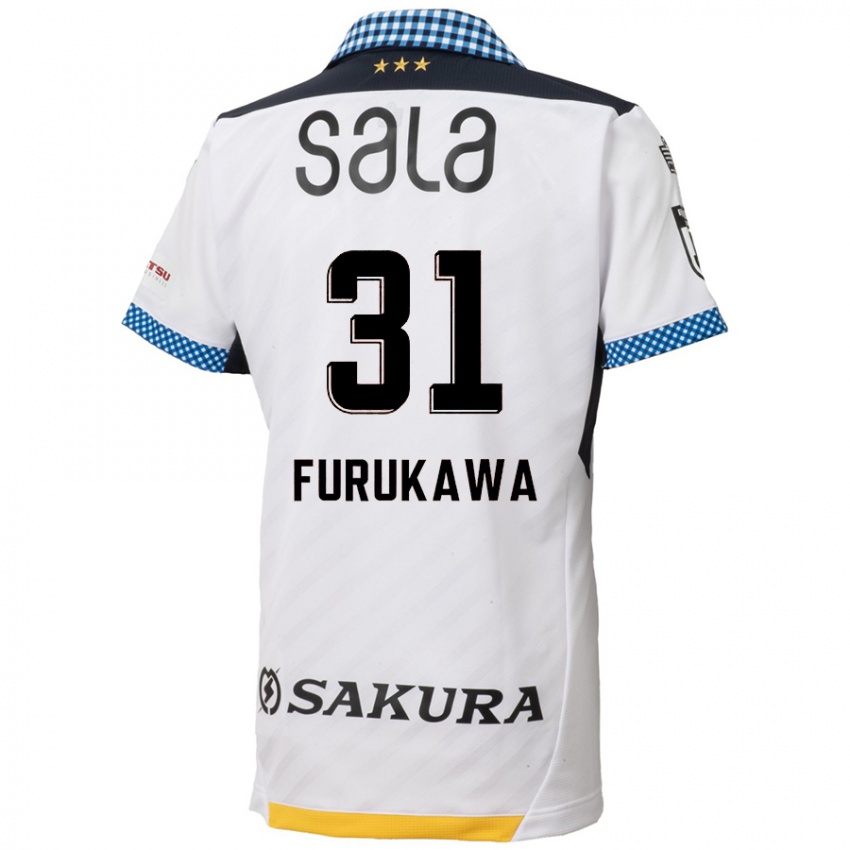 Kinder Yosuke Furukawa #31 Weiß Schwarz Auswärtstrikot Trikot 2024/25 T-Shirt Schweiz