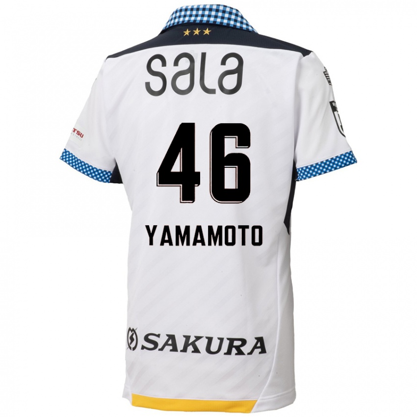 Kinder Shota Yamamoto #46 Weiß Schwarz Auswärtstrikot Trikot 2024/25 T-Shirt Schweiz