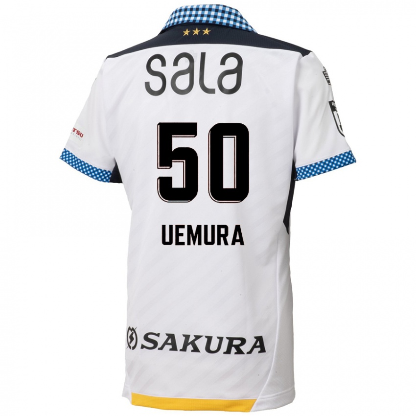 Kinder Hiroto Uemura #50 Weiß Schwarz Auswärtstrikot Trikot 2024/25 T-Shirt Schweiz