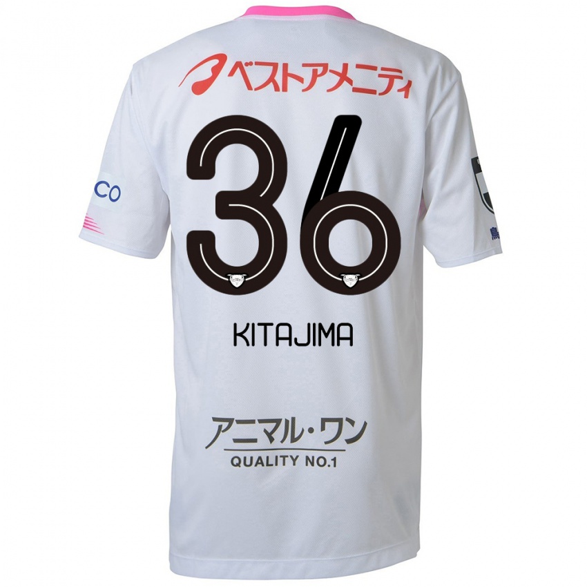 Kinder Fumiya Kitajima #36 Weiß Blau Rosa Auswärtstrikot Trikot 2024/25 T-Shirt Schweiz