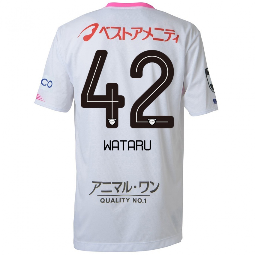 Kinder Wataru Harada #42 Weiß Blau Rosa Auswärtstrikot Trikot 2024/25 T-Shirt Schweiz