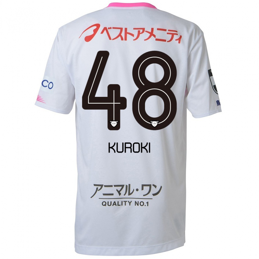 Kinder Yuya Kuroki #48 Weiß Blau Rosa Auswärtstrikot Trikot 2024/25 T-Shirt Schweiz