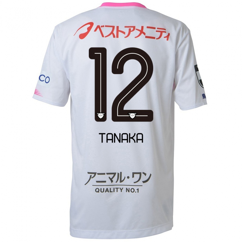 Kinder Kosei Tanaka #12 Weiß Blau Rosa Auswärtstrikot Trikot 2024/25 T-Shirt Schweiz