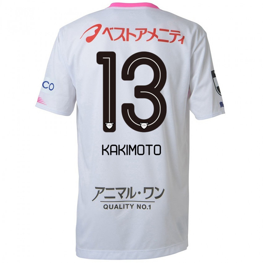 Kinder Yuto Kakimoto #13 Weiß Blau Rosa Auswärtstrikot Trikot 2024/25 T-Shirt Schweiz