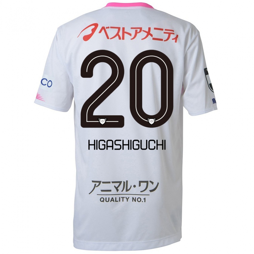 Kinder Aitaro Higashiguchi #20 Weiß Blau Rosa Auswärtstrikot Trikot 2024/25 T-Shirt Schweiz