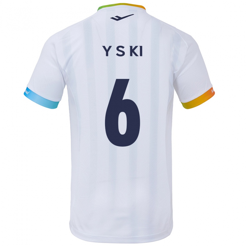 Kinder Sung-Yueng Ki #6 Weiß Blau Auswärtstrikot Trikot 2024/25 T-Shirt Schweiz