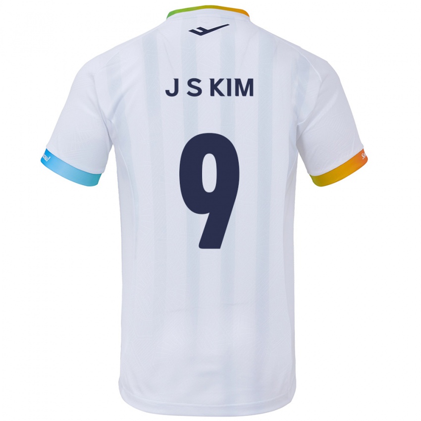 Kinder Shin-Jin Kim #9 Weiß Blau Auswärtstrikot Trikot 2024/25 T-Shirt Schweiz