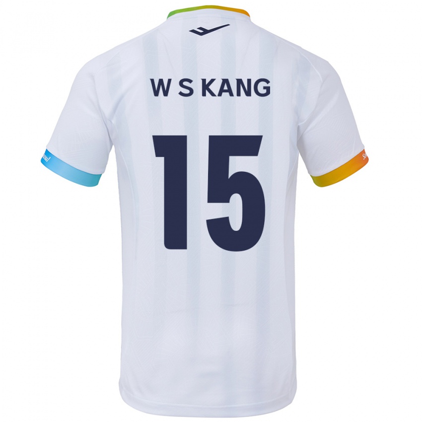 Kinder Sang-Woo Kang #15 Weiß Blau Auswärtstrikot Trikot 2024/25 T-Shirt Schweiz