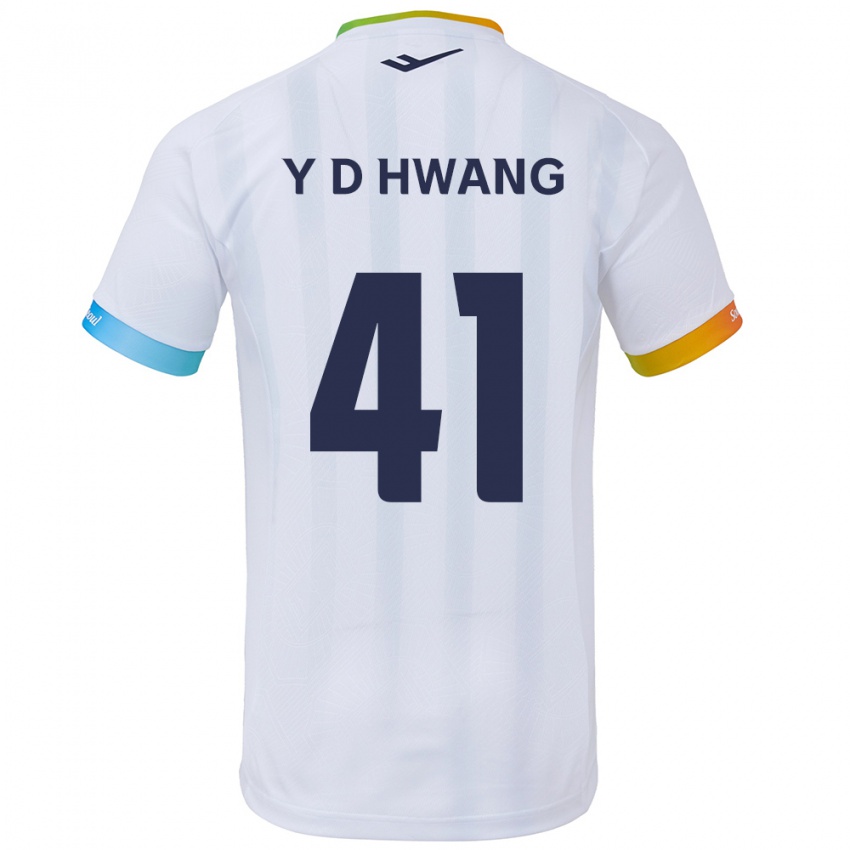 Kinder Do-Yoon Hwang #41 Weiß Blau Auswärtstrikot Trikot 2024/25 T-Shirt Schweiz