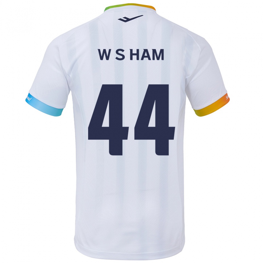 Kinder Sun-Woo Ham #44 Weiß Blau Auswärtstrikot Trikot 2024/25 T-Shirt Schweiz