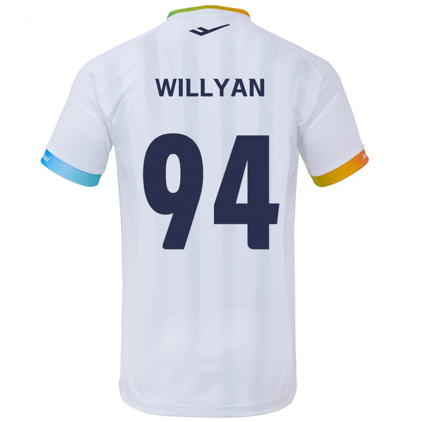 Kinder Willyan #94 Weiß Blau Auswärtstrikot Trikot 2024/25 T-Shirt Schweiz