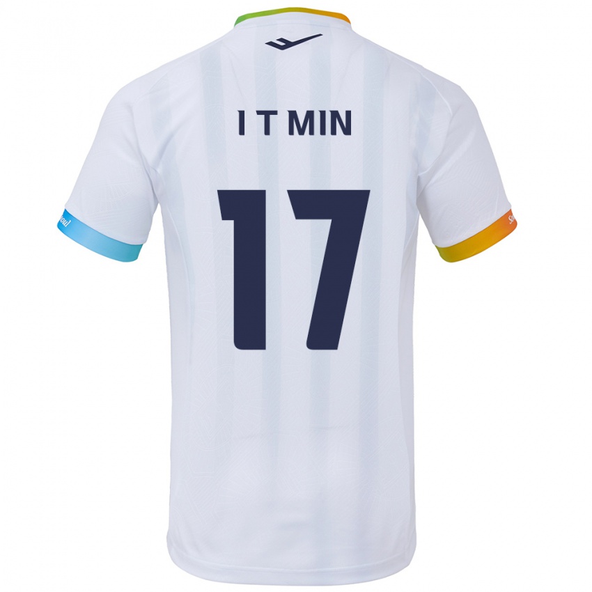 Kinder Tae-In Min #17 Weiß Blau Auswärtstrikot Trikot 2024/25 T-Shirt Schweiz