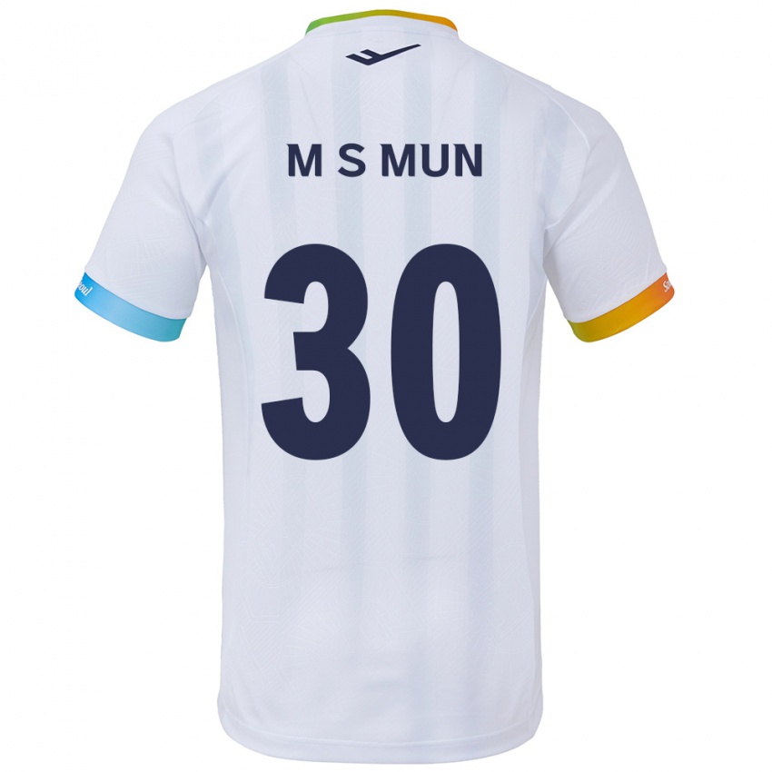 Kinder Seong-Min Mun #30 Weiß Blau Auswärtstrikot Trikot 2024/25 T-Shirt Schweiz