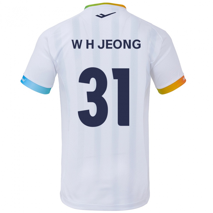 Kinder Hyun-Woong Jeong #31 Weiß Blau Auswärtstrikot Trikot 2024/25 T-Shirt Schweiz