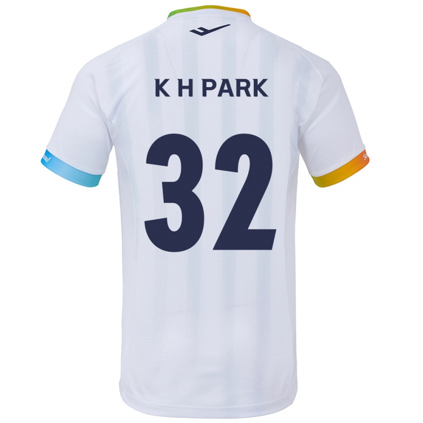 Kinder Han-Kyul Park #32 Weiß Blau Auswärtstrikot Trikot 2024/25 T-Shirt Schweiz