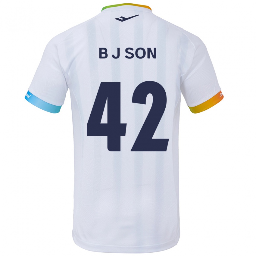 Kinder Jeong-Beom Son #42 Weiß Blau Auswärtstrikot Trikot 2024/25 T-Shirt Schweiz