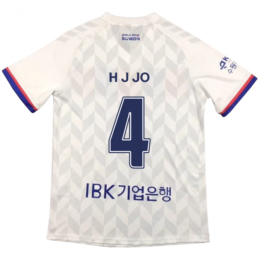 Kinder Jun-Hyun Jo #4 Weiß Blau Auswärtstrikot Trikot 2024/25 T-Shirt Schweiz