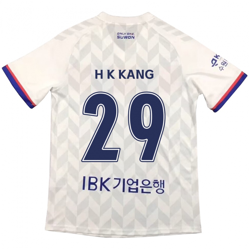 Kinder Kyo-Hun Kang #29 Weiß Blau Auswärtstrikot Trikot 2024/25 T-Shirt Schweiz