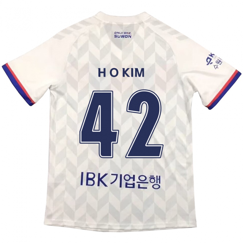 Kinder One-Hyung Kim #42 Weiß Blau Auswärtstrikot Trikot 2024/25 T-Shirt Schweiz