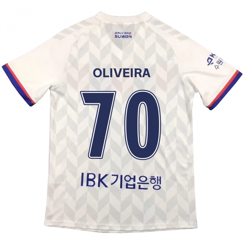 Kinder Anderson Oliveira #70 Weiß Blau Auswärtstrikot Trikot 2024/25 T-Shirt Schweiz