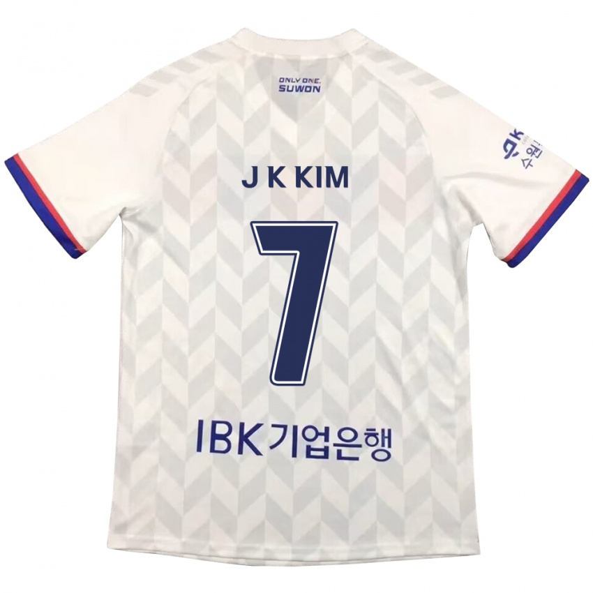 Kinder Ki-Jun Kim #7 Weiß Blau Auswärtstrikot Trikot 2024/25 T-Shirt Schweiz