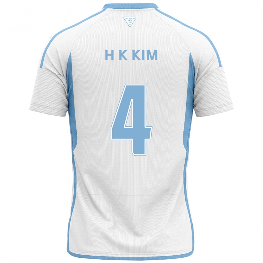 Kinder Kee-Hee Kim #4 Weiß Blau Auswärtstrikot Trikot 2024/25 T-Shirt Schweiz