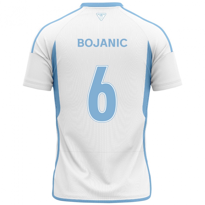 Kinder Darijan Bojanic #6 Weiß Blau Auswärtstrikot Trikot 2024/25 T-Shirt Schweiz