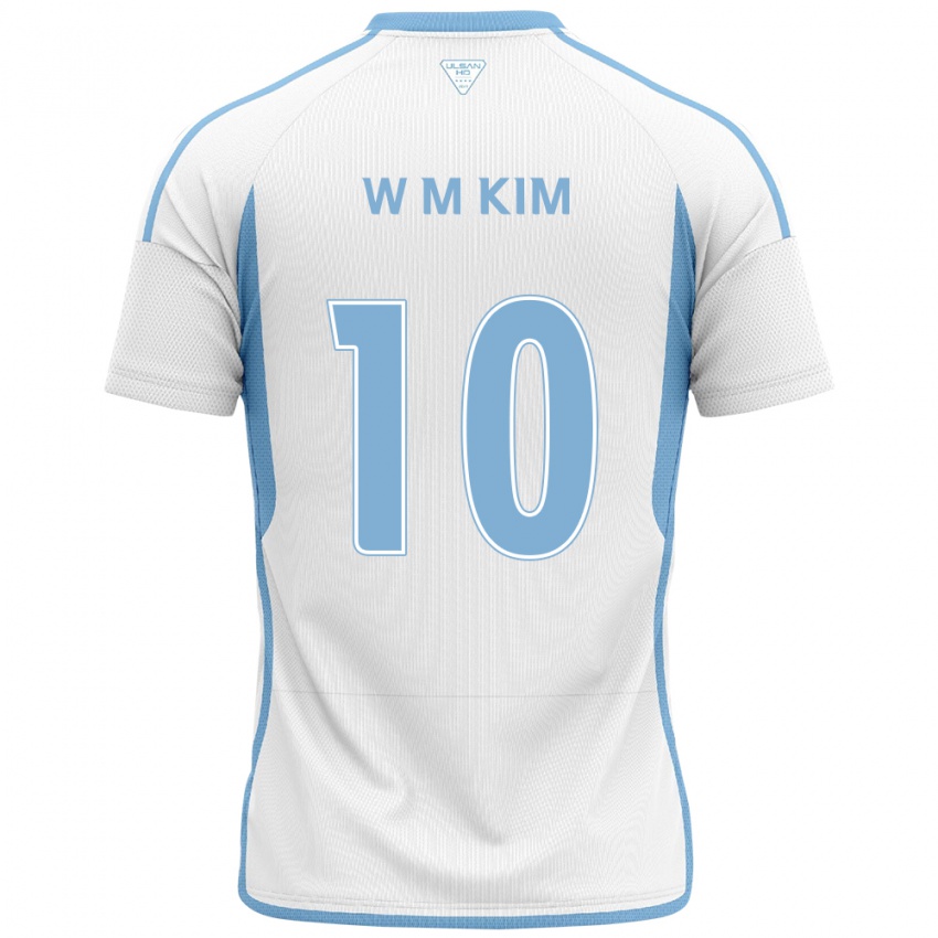 Kinder Min-Woo Kim #10 Weiß Blau Auswärtstrikot Trikot 2024/25 T-Shirt Schweiz