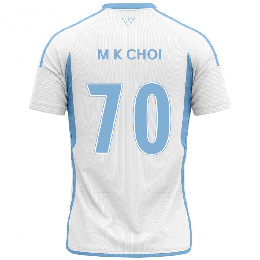 Kinder Kang-Min Choi #70 Weiß Blau Auswärtstrikot Trikot 2024/25 T-Shirt Schweiz