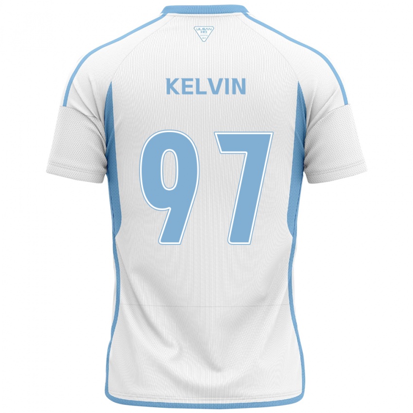 Kinder Kelvin #97 Weiß Blau Auswärtstrikot Trikot 2024/25 T-Shirt Schweiz