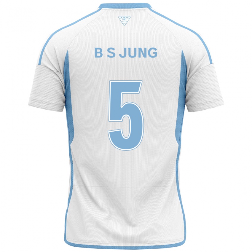 Kinder Seong-Bin Jung #5 Weiß Blau Auswärtstrikot Trikot 2024/25 T-Shirt Schweiz