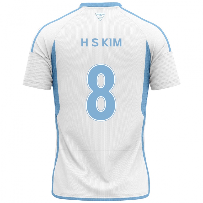 Kinder Seung-Hyun Kim #8 Weiß Blau Auswärtstrikot Trikot 2024/25 T-Shirt Schweiz