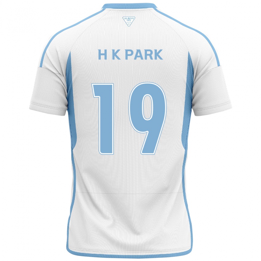 Kinder Kang-Hyun Park #19 Weiß Blau Auswärtstrikot Trikot 2024/25 T-Shirt Schweiz