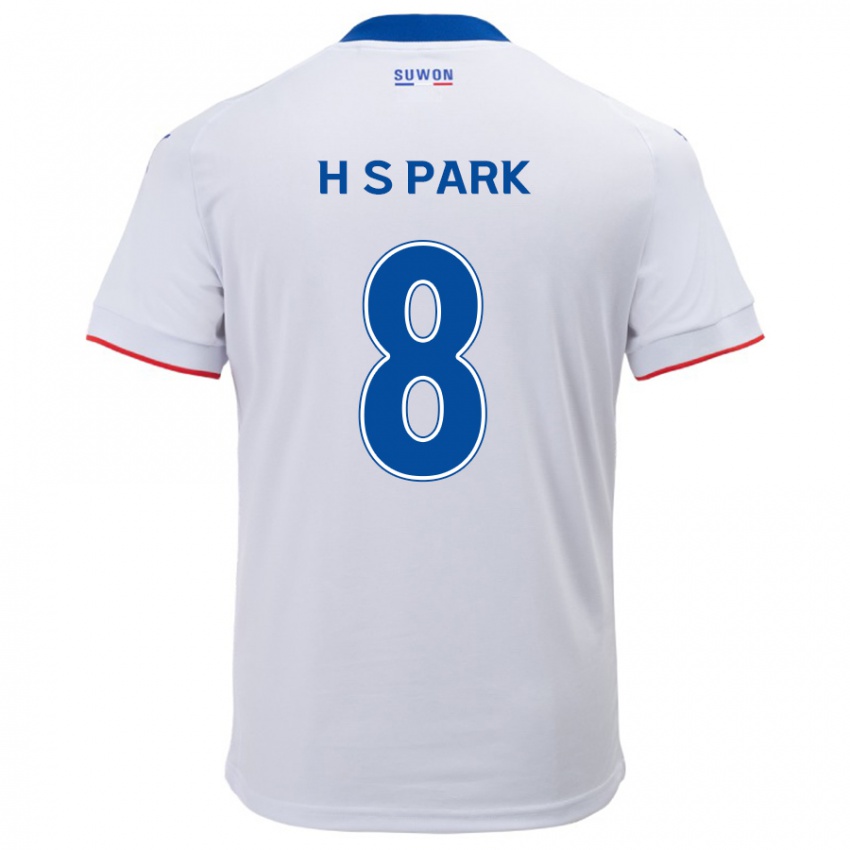 Kinder Sang-Hyeok Park #8 Weiß Blau Auswärtstrikot Trikot 2024/25 T-Shirt Schweiz