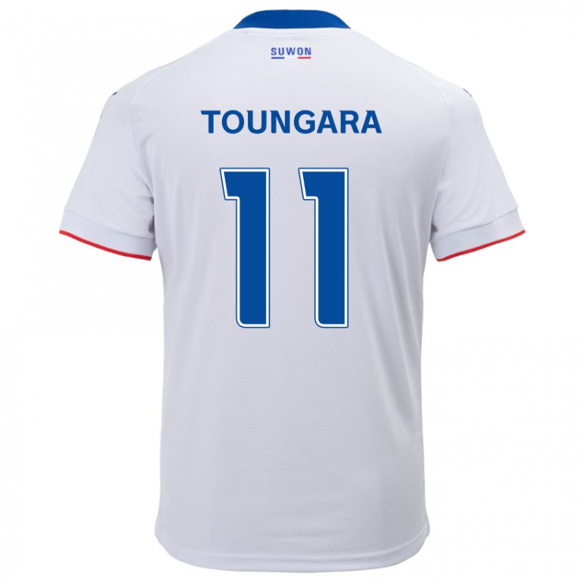 Kinder Aboubacar Toungara #11 Weiß Blau Auswärtstrikot Trikot 2024/25 T-Shirt Schweiz