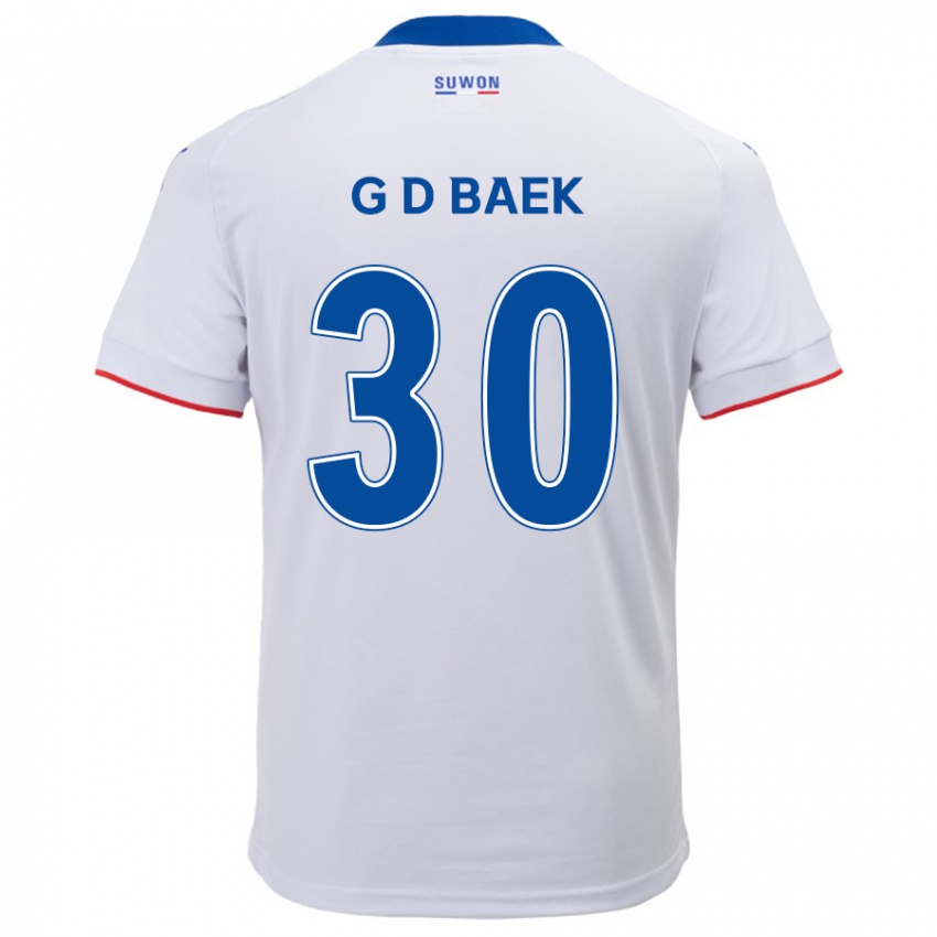 Kinder Dong-Gyu Baek #30 Weiß Blau Auswärtstrikot Trikot 2024/25 T-Shirt Schweiz