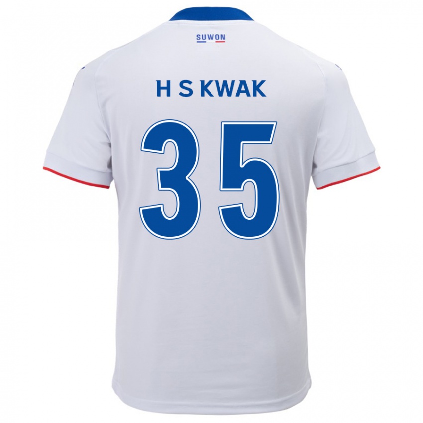 Kinder Sung-Hoon Kwak #35 Weiß Blau Auswärtstrikot Trikot 2024/25 T-Shirt Schweiz