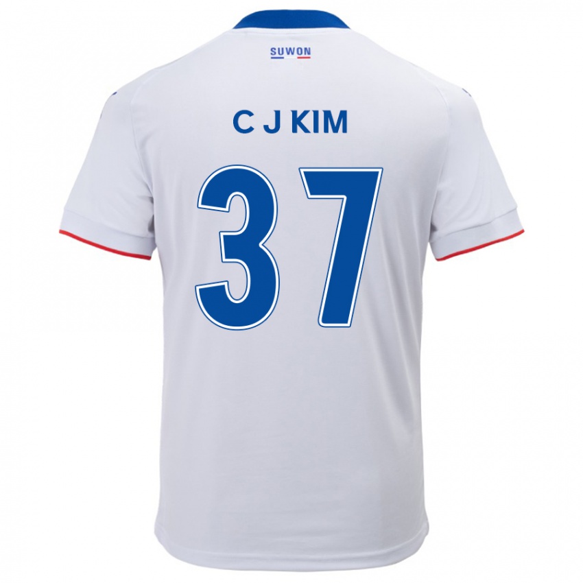 Kinder Joo-Chan Kim #37 Weiß Blau Auswärtstrikot Trikot 2024/25 T-Shirt Schweiz