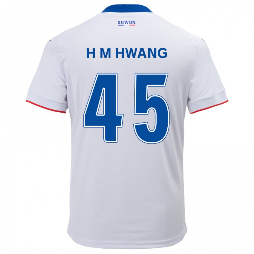 Kinder Myung-Hyun Hwang #45 Weiß Blau Auswärtstrikot Trikot 2024/25 T-Shirt Schweiz