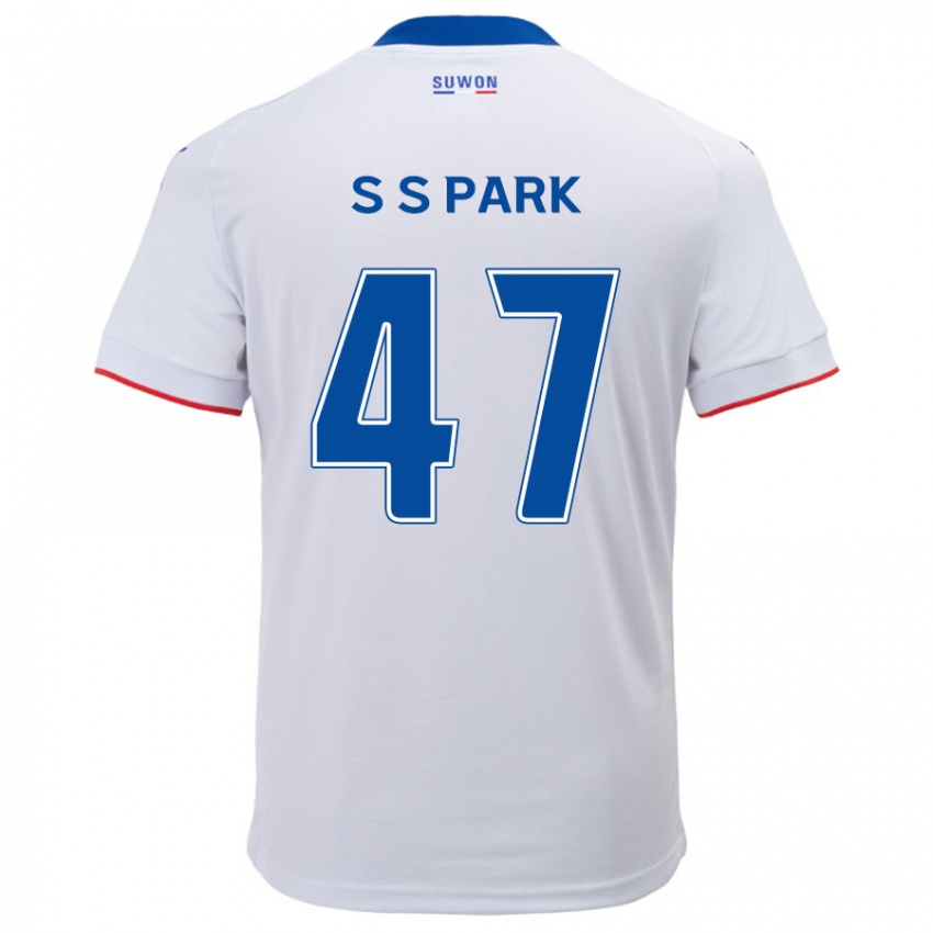 Kinder Seung-Soo Park #47 Weiß Blau Auswärtstrikot Trikot 2024/25 T-Shirt Schweiz