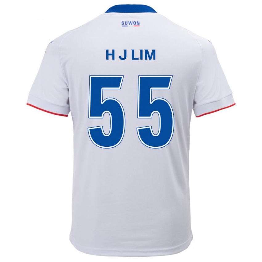 Kinder Ji-Hoon Lim #55 Weiß Blau Auswärtstrikot Trikot 2024/25 T-Shirt Schweiz